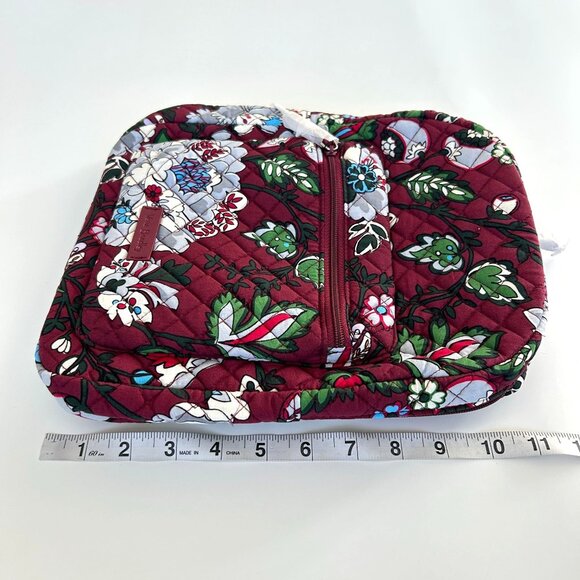 NWT Vera Bradley Iconic Leighton Backpack In Bordeaux Blooms NEW - Picture 6 of 11